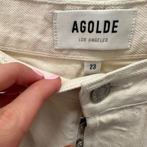 AGOLDE cream denim